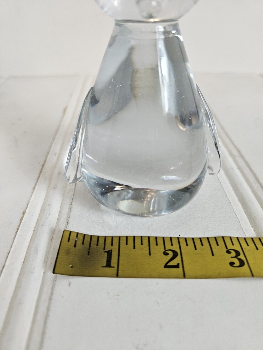Vintage Art Glass Owl Figurine Paperweight Bullicante Controlled Bubble Clear OS - Picture 9 of 11